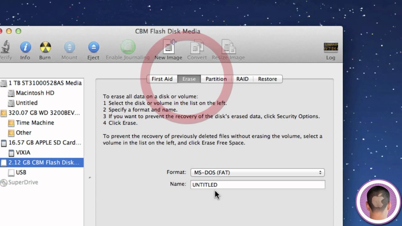 format usb drive for mac on a windows